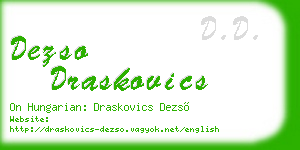dezso draskovics business card
