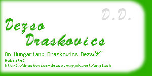 dezso draskovics business card